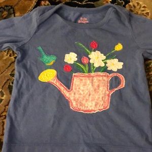 Baby boden long sleeve cotton appliqué shirt